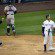 Colorado Rockies Carlos Gonzalez stands at home plate after striking out.