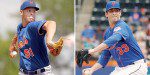 Composite image of Zack Wheeler and Matt Harvey each throwing a pitch.