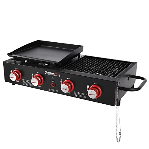 Royal Gourmet GD4002T 4-Burner Tailgater Grill & Griddle Combo, Portable...