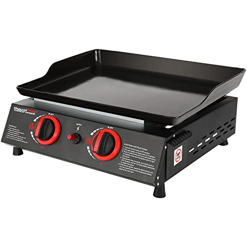 Royal Gourmet PD1203A 18-Inch Portable Countertop Griddle, 2-Burner Propane...