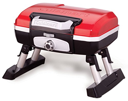 Cuisinart CGG-180T Petit Gourmet Portable Tabletop Propane Gas Grill, Red...