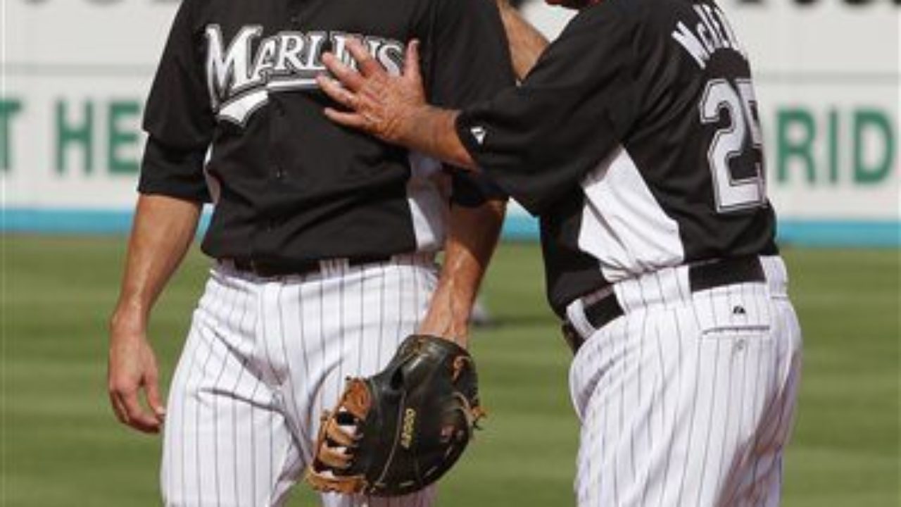 Adviser Jack McKeon visits Miami Marlins' camp, sees familiar