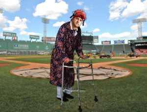 The Boston Red Sox wheel out their new catcher ... maybe.