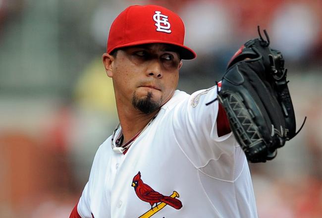 Kyle Lohse pitching for the St. Louis Cardinals