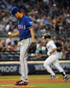 Yu Darvish after giving up a home run.