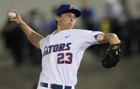 Jonathan Crawford throws a pitch for the University of Florida.