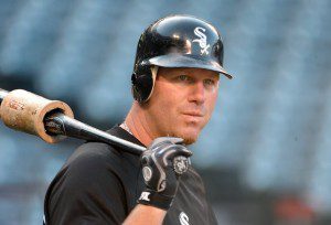 Adam Dunn stands with a bat on his shoulder. Is he a target for the Texas Rangers?