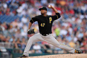 Pittsburgh Pirates Francisco Liriano throws a pitch.