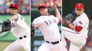 Yu Darvish, Derek Holland and Matt Garza need to deliver over the next three weeks