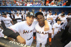 Cuban baseball players Jose Fernandez and Adeiny Hechavarria