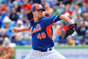 Jacob deGrom is one of the twin aces atop a dominant Mets pitching staff.