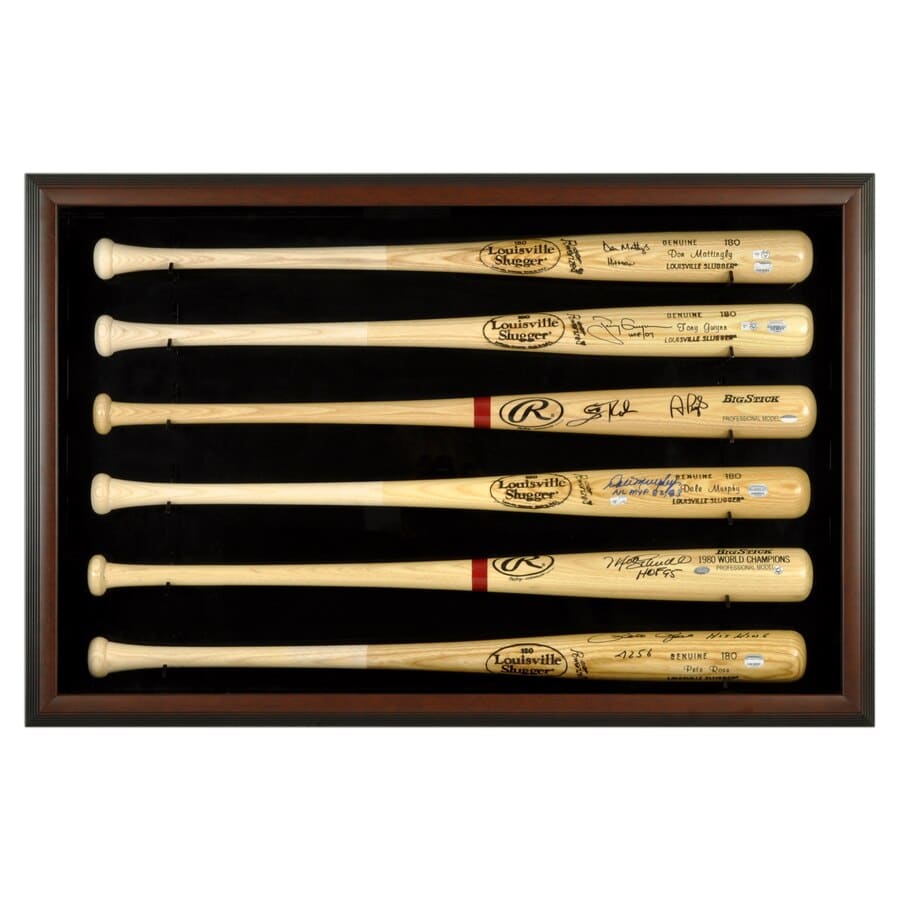 Mini Baseball Bat 18" Shadow Box Display Case Holds 30 Mini Bats Locks 98% UV 